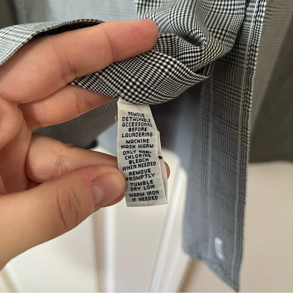 Polo Ralph Lauren Estate Custom Fit Gray Check Dress Shirt Size 16.5 / 42
